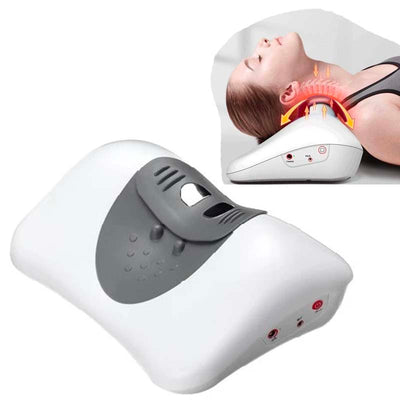Wireless Neck Stretcher,Cervical Traction Device, Wireless Massage Pillow TENS Pulse Hot Compress Massage - Arganna Skin